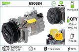 VALEO Kompressor, klimatanläggning 690684