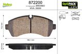 VALEO stabdžių trinkelių rinkinys, diskinis stabdys 872200