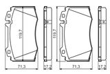 BOSCH Комплект тормозных колодок, дисковый тормоз 0 986 494 576