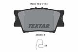 TEXTAR Комплект тормозных колодок, дисковый тормоз 2433801