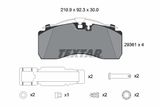 TEXTAR Комплект тормозных колодок, дисковый тормоз 2936101