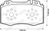 JURID Комплект тормозных колодок, дисковый тормоз 573092J