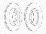 FERODO Тормозной диск DDF1005C