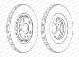 FERODO Тормозной диск DDF1727C