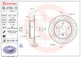 BREMBO Тормозной диск 08.C745.1X