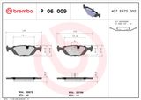 BREMBO Bromsbeläggssats, skivbroms P 06 009