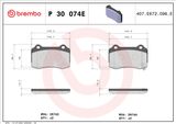 BREMBO Bremžu uzliku kompl., Disku bremzes P 30 074E