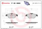 BREMBO Комплект тормозных колодок, дисковый тормоз P 50 068X