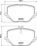 BREMBO Комплект тормозных колодок, дисковый тормоз P 50 170