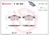 BREMBO Комплект тормозных колодок, дисковый тормоз P 59 042
