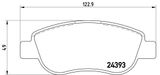 BREMBO Bromsbeläggssats, skivbroms P 68 049