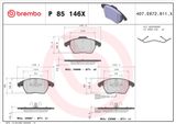 BREMBO Piduriklotside komplekt, ketaspidur P 85 146X