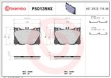 BREMBO Комплект тормозных колодок, дисковый тормоз P50139NX