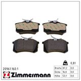 ZIMMERMANN Piduriklotside komplekt, ketaspidur 20961.160.1