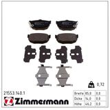 ZIMMERMANN Комплект тормозных колодок, дисковый тормоз 21553.140.1