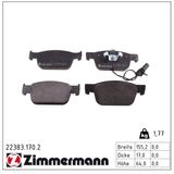 ZIMMERMANN Комплект тормозных колодок, дисковый тормоз 22383.170.2