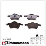 ZIMMERMANN Bromsbeläggssats, skivbroms 23076.975.1