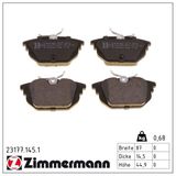 ZIMMERMANN Комплект тормозных колодок, дисковый тормоз 23177.145.1