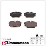 ZIMMERMANN stabdžių trinkelių rinkinys, diskinis stabdys 23224.165.1