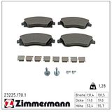 ZIMMERMANN Комплект тормозных колодок, дисковый тормоз 23225.170.1