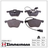 ZIMMERMANN Комплект тормозных колодок, дисковый тормоз 23269.195.1