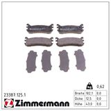 ZIMMERMANN Комплект тормозных колодок, дисковый тормоз 23387.125.1