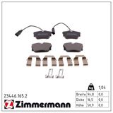 ZIMMERMANN stabdžių trinkelių rinkinys, diskinis stabdys 23446.165.2