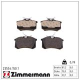 ZIMMERMANN Комплект тормозных колодок, дисковый тормоз 23554.150.1