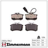 ZIMMERMANN Комплект тормозных колодок, дисковый тормоз 23554.170.2