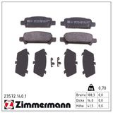ZIMMERMANN Комплект тормозных колодок, дисковый тормоз 23572.140.1