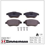 ZIMMERMANN Комплект тормозных колодок, дисковый тормоз 23600.190.1