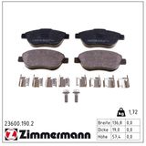 ZIMMERMANN Комплект тормозных колодок, дисковый тормоз 23600.190.2