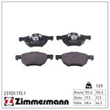 ZIMMERMANN Комплект тормозных колодок, дисковый тормоз 23720.175.1