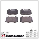 ZIMMERMANN Комплект тормозных колодок, дисковый тормоз 23745.175.1
