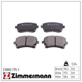 ZIMMERMANN Комплект тормозных колодок, дисковый тормоз 23882.175.1