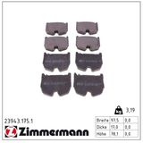 ZIMMERMANN Комплект тормозных колодок, дисковый тормоз 23943.175.1