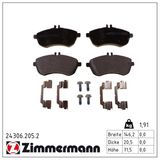 ZIMMERMANN Комплект тормозных колодок, дисковый тормоз 24306.205.2