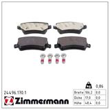 ZIMMERMANN Комплект тормозных колодок, дисковый тормоз 24496.170.1