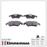 ZIMMERMANN Комплект тормозных колодок, дисковый тормоз 24743.190.1