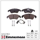 ZIMMERMANN Комплект тормозных колодок, дисковый тормоз 24743.190.2
