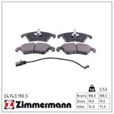 ZIMMERMANN Комплект тормозных колодок, дисковый тормоз 24743.190.3