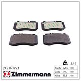 ZIMMERMANN Комплект тормозных колодок, дисковый тормоз 24976.175.1
