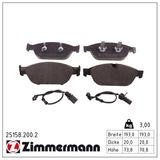 ZIMMERMANN Комплект тормозных колодок, дисковый тормоз 25158.200.2