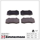 ZIMMERMANN Комплект тормозных колодок, дисковый тормоз 25528.150.1