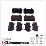 ZIMMERMANN Bremžu uzliku kompl., Disku bremzes 25743.150.1