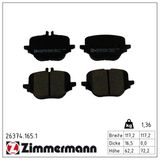 ZIMMERMANN Комплект тормозных колодок, дисковый тормоз 26374.165.1