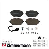 ZIMMERMANN Комплект тормозных колодок, дисковый тормоз 26408.150.2