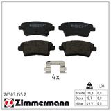 ZIMMERMANN Комплект тормозных колодок, дисковый тормоз 26503.155.2