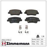 ZIMMERMANN Комплект тормозных колодок, дисковый тормоз 26543.155.2