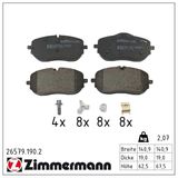 ZIMMERMANN Комплект тормозных колодок, дисковый тормоз 26579.190.2